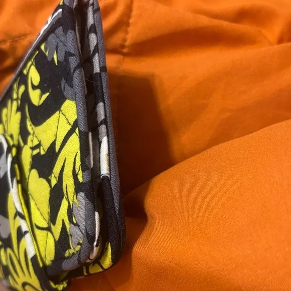Vera Bradley Yellow, White, Black & Gray Floral Quilted Wallet - Picture 4 of 7
